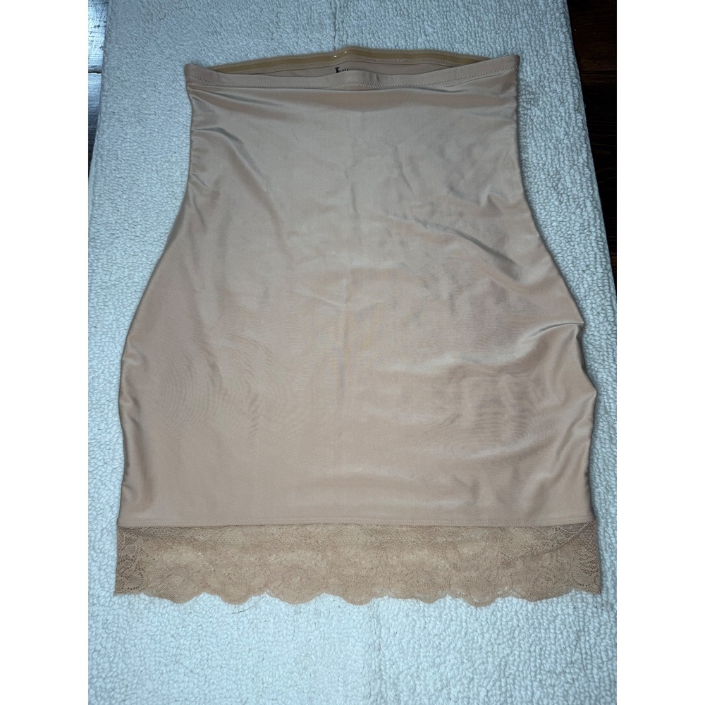 Yummie by Heather Thomson Nude Lace Trim High Waist Shaping Half Slip XL
